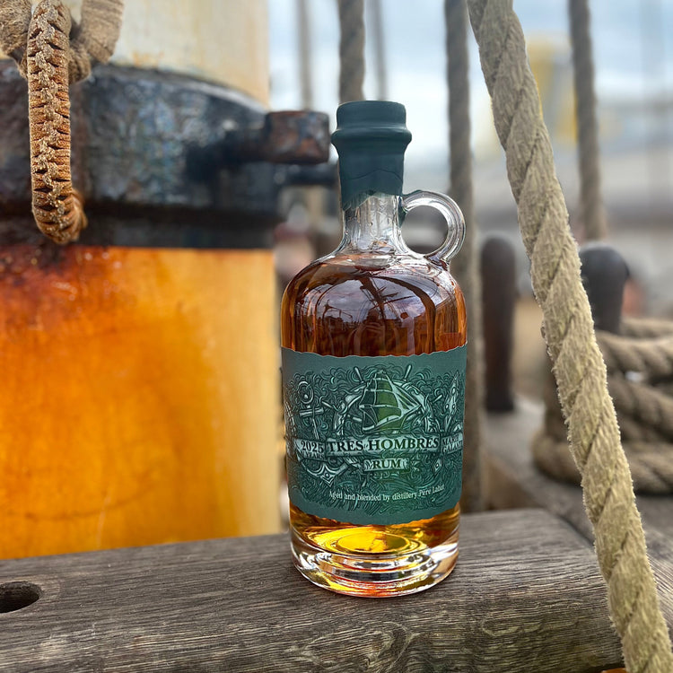 Tres Hombres Rum from Marie-Galante Edition 71, ocean aged rum sail-shipped by Tres Hombres