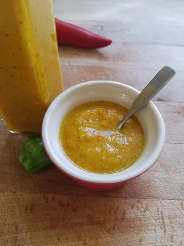 Aunt May’s Bajan yellow Pepper Sauce