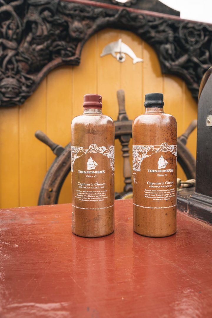 2 Tres Hombres Captain's Choice bottles from the Dominican Republic and Martinique